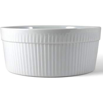 Omniware White Porcelain Souffle Dish, 1.75 Quart