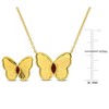 EVERLY JEWELRY | Yellow Plated Sterling Silver 2/5ct TGW Garnet Butterfly Earrings and Necklace Set - 17 in - 2 of 4