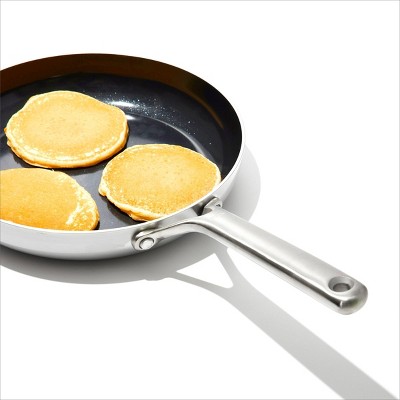10" Stainless Steel Ceramic Non-Stick Frying Pan