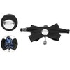 INSPIRE CHIC Women's Satin with Blue Rhinestone Bow Tie One Size Black - 3 of 4