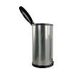 LunaLulinlk 7.9 Silver Gallon Trash Can, Plastic Round Stepped Kitchen Trash Can - 3 of 4