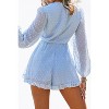 Women's CUTOUT RUFFLED CHIFFON FLOUNCE ROMPER - L Michele - 2 of 2
