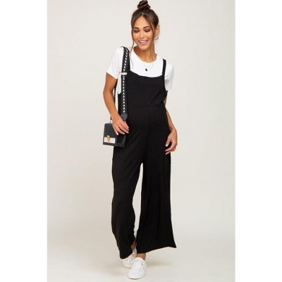 PinkBlush Black Sleeveless Pocketed Wide Leg Maternity Jumpsuit