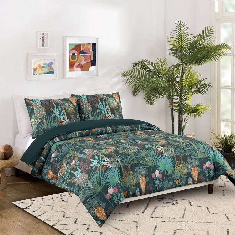Justina Blakeney for Makers Collective 3pc Phoenix Duvet Cover Bedding Set, 3 of 7