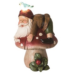 Transpac Resin 10.25" Multicolor Spring Mushroom Gnome Decor - 1 of 2