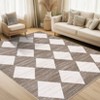 Large Modern Living Room Rug 10x13 Machine Washable Geometric Accent Carpet with Non-Slip Backing, Soft Low Pile Area Rugs - 4 of 4