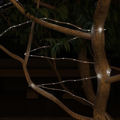 Cool White LED Solar Powered Outdoor Rope Light with 8 Modes