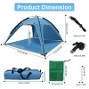 Racxily 4-6 Person Camping Tent, Foldable Waterproof Beach Tents w/ 3 Door Openings&Carrying Bag, UPF50+ for Picnic Camping Hiking Adventure Fishing - 2 of 4