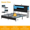 Aheaplus Platform Bed Frame with Reversible Storage Headboard and Charging Station - 2 of 4