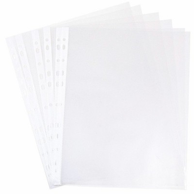 JAM PAPER Sheet Protectors - Fits Standard 8.5 x 11 Paper - Clear - 120 Document Sleeves/Box