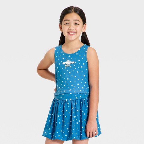 Sanrio Girls' Sanrio Cinnamoroll Active Tank Top - Blue M