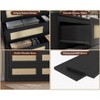 Zstar Farmhouse 9 Drawer Triple Dresser for Bedroom with Charging Station, Wood Storage Cabinet with Rattan Fronts - 4 of 4