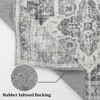 Washable Vintage Persian Area Rug Floral Print Distressed Oriental Rug - 4 of 4