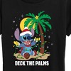 Women's - Lilo and Stitch - Deck the Palms Christmas Short Sleeve Graphic T-Shirt - 2 of 4