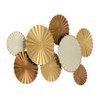 SAGEBROOK HOME 31" Metal Pleated Wall Discs Gold: Contemporary Sunburst Design, Abstract Art, Horizontal Orientation - 2 of 4