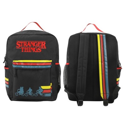 Stranger Things Logo & Silhouettes Black 18.5” Backpack