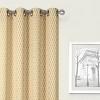 Kate Aurora 2 Pack Amari Contemporary Lattice Light Filtering Grommet Top Window Curtain Panels - 2 of 4