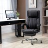 Vinsetto High-Back Vibration Massage Office Chair, Reclining Computer Chair with Footrest, Ergonomic Office Chair with 360 Degree Swivel Wheels, Black - 3 of 4