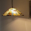 Chloe Lighting Kinsey Tiffany-Style 2 Light Mission Hanging Pendant Fixture 16" Shade - 4 of 4