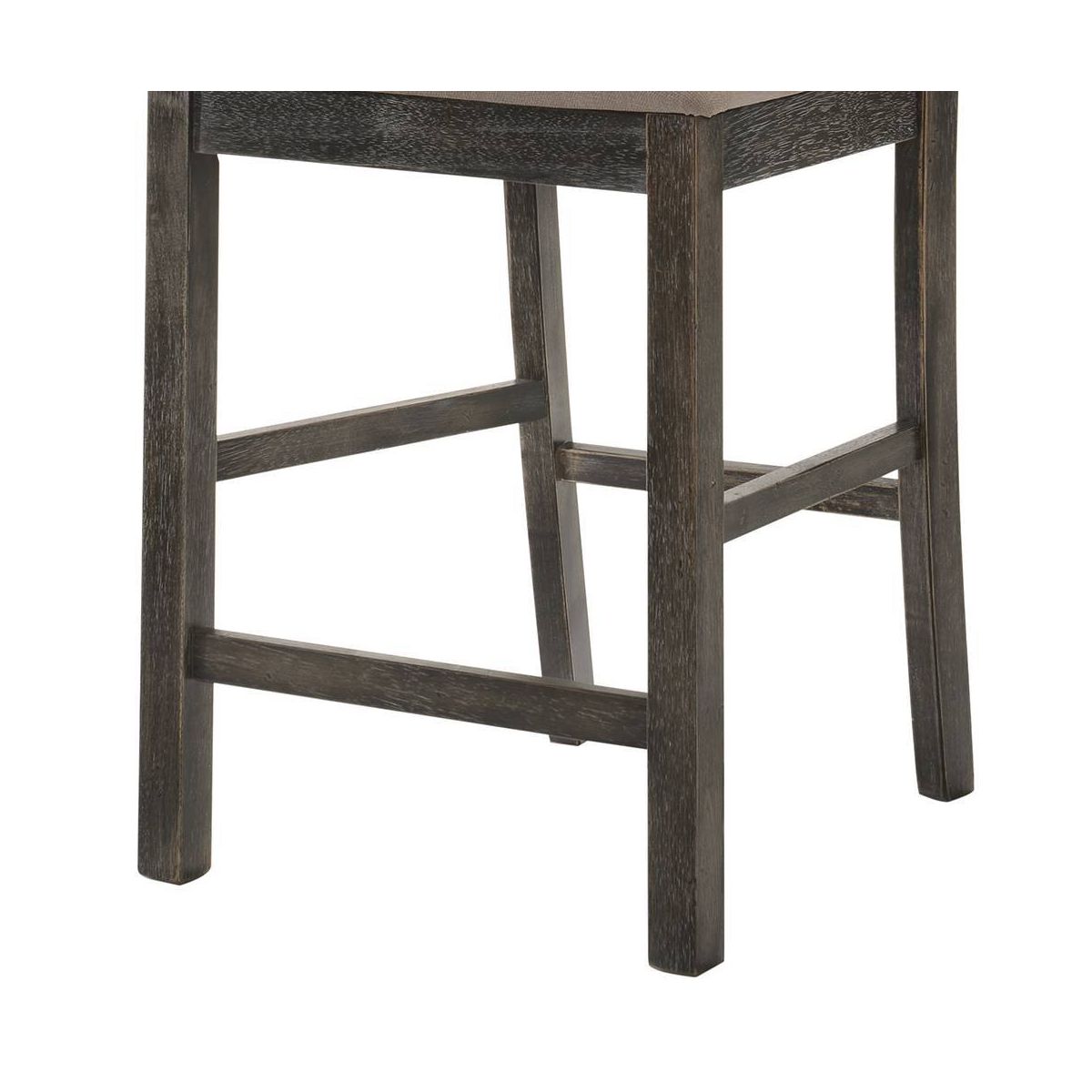 Set of 2 18" Martha Li Counter Height Barstools Tan Linen/Weathered Gray - Acme Furniture: Upholstered, Wood Frame, Armless - thumbnail 5