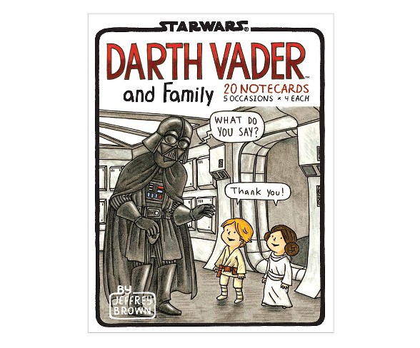Darth Vader and Family Notecards - by  Jeffrey Brown (Mixed media product)