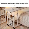 Small Mobile Standing Desk, Adjustable Height Portable Rolling Desk, Tiltable Desk C Shaped End Table For Couch, Hospital Table Laptop Stand - 3 of 4