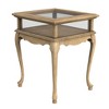 HomeRoots 25" Beige Distressed Glass And Solid Wood End Table - 4 of 4