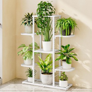 Zstar Plant Stand Indoor & Outdoor, Metal Tiered Shelf for Plants, Space-Saving Patio Plant for Home Decor, General Organization - 1 of 4