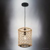 Urban Ambiance Luxury Bohemian Indoor Pendant,  13''H x 10"W x 10''D,  Matte Black Finish, UHP4501 - 3 of 4