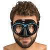 Cressi Metis Freediving Spearfishing Scuba Diving Mask - 2-Window Tempered Glass, Silicone Skirt, Easy-Adjust Buckles - 2 of 4