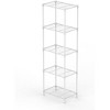 55" Tall 5-Tier Adjustable Storage Rack - Metal wire shelving for garage, kitchen pantry organization. - 2 of 2