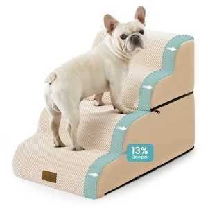 Cozy Kiss Modular Foam Pet Stairs, Portable Dog Steps for Couch and Bed with Removable Design - 1 of 4