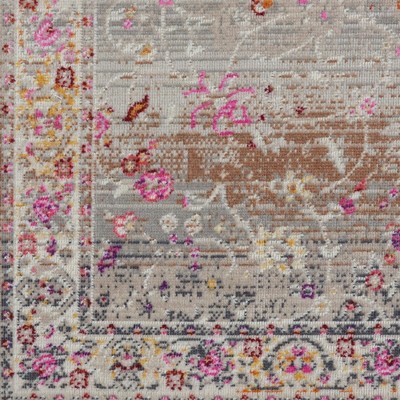 Handmade Gray Synthetic Rectangular 2' x 4' Area Rug