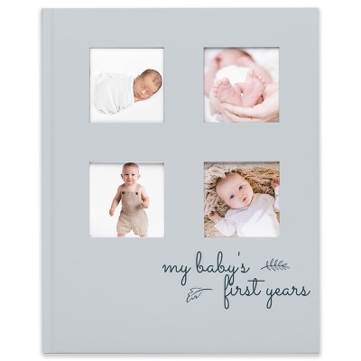 Image of KeaBabies Sketch Baby Memory Book, Baby Books for New Parents, Milestone Journal, 66 Pages Baby Scrapbook for Girl, Boy (Dust Gray)