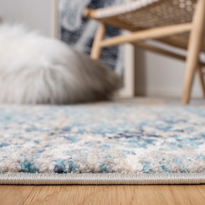 Metro-Mod Chic 79" Square Gray Synthetic Area Rug