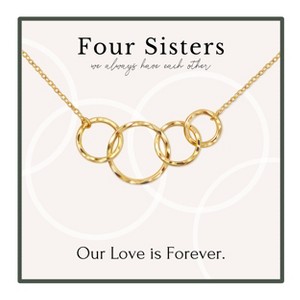 HOPE LOVE SHINE 4 Sisters Necklace – Gift for 4 Sisters Necklaces, Necklace with 4 Circles, 4 Circles Necklace - 1 of 1