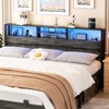 Aheaplus Storage Headboard with Power Outlets & Led Lights, Height Adjustable, Reversible Headboard - 2 of 4