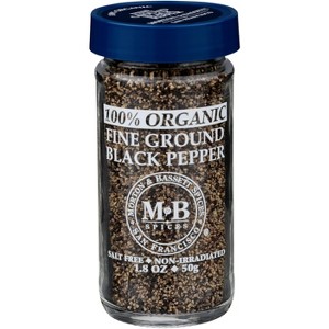 Morton & Bassett Pepper Black Ground Fine Organic - Pack of 3 - 1.8 oz - 1 of 1