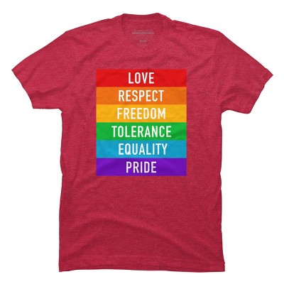 Adult Design By Humans Pride Rights Motto By PINHEAD66 T-Shirt