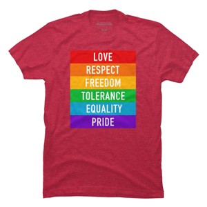 Adult Design By Humans Pride Rights Motto By PINHEAD66 T-Shirt - 1 of 2