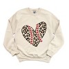Simply Sage Market Women's Graphic Sweatshirt Leopard Baseball Heart - 2 of 4