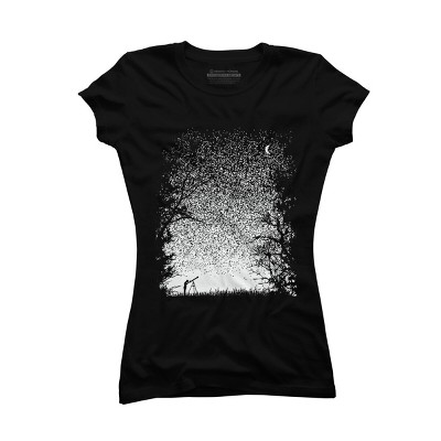 Junior's Design By Humans Pixel Space By daletheskater T-Shirt
