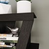 Famapy Open Bookcase Decorative shelf Unique shape Multifunctional storage Black - 4 of 4