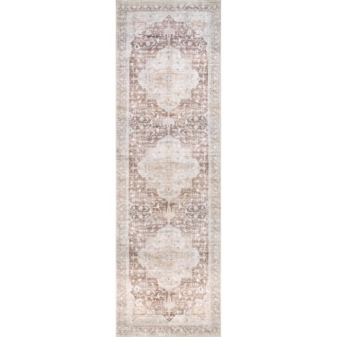 2'X6' Non Slip Vintage Distressed Runner Rugs for Bedroom Washable Entryway  Low