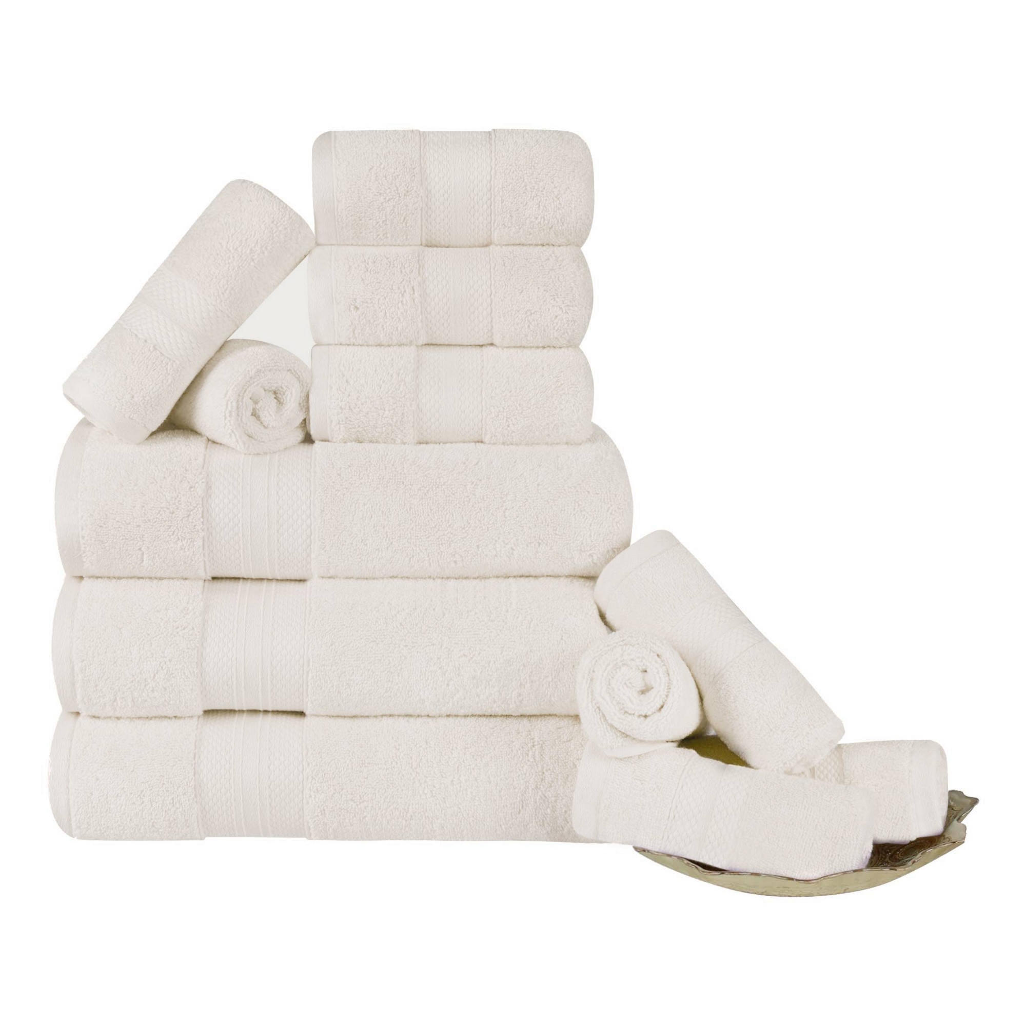 Luxury Heavyweight Cotton Bath Towel Set Plush and AbsorbentIvory - Blue Nile Mills