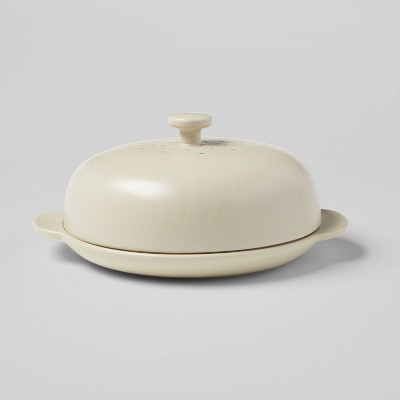7" Porcelain Coupe Brie Baker White with Lid - Threshold™