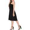 LA LEELA Women's Beachwear Swimsuit Coverups for Women Summer Swim Beach Dress Cover Ups for Swimwear Women Front Tie Bathing Suit XL-XXL Black, Solid - 2 of 4