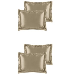 Unique Bargains Satin Soft Envelope Closure Pillowcase Covers 4 Pcs - 1 of 4