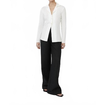 Women's Rib Knit Collared Cardigan - DƒÅl the Label S