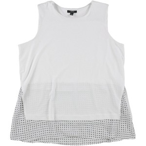 Alfani Womens Geo-Print Overlay Tank Top - 1 of 1